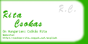 rita csokas business card